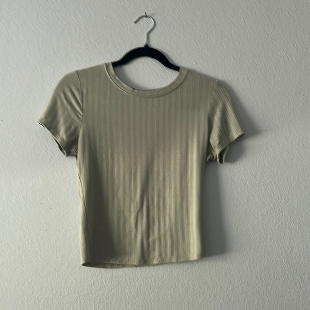 green crop top